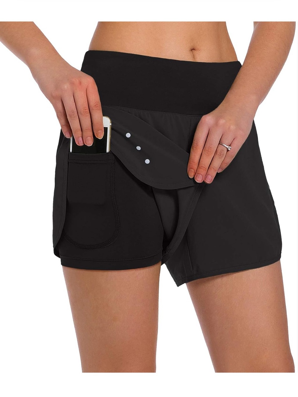 2 In 1 Running Shorts - Lightweight Athletic Workout Gym Yoga M. 2250/bb5-1